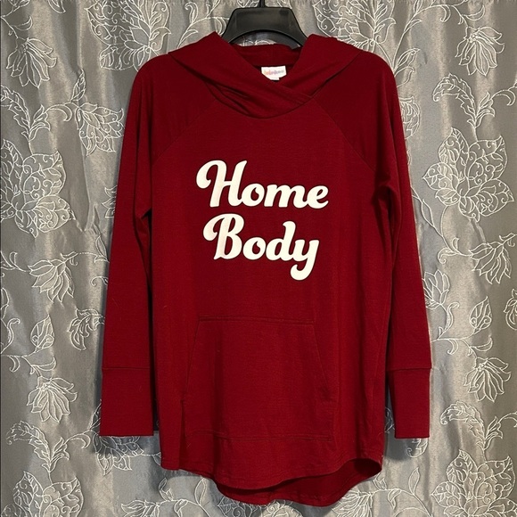 LuLaRoe Tops - LuLaRoe Red Hoodie Sweatshirt